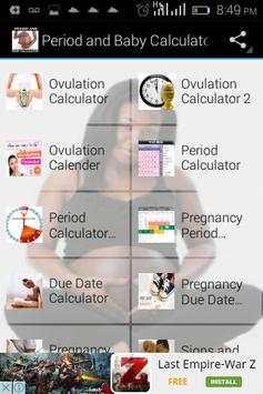 Period and Baby Calculator screenshot 1