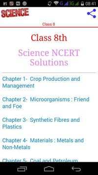 Class 8 Science Ncert Solution screenshot 1