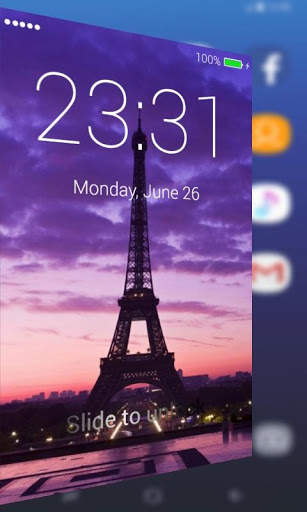 Paris Lock Screen Pro 2 تصوير الشاشة