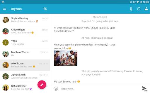SMS Texting from Tablet & Sync screenshot 1