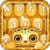 Gold Glitter Keyboard Emoji logo