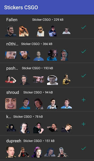 Players CSGO Stickers screenshot 1