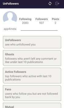Unfollowers for Instagram screenshot 1