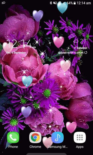 Flowers Hearts Live Wallpaper screenshot 3
