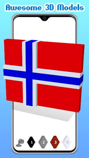 Flags Voxel Color by Number 3D screenshot 5