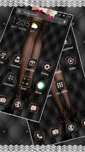 APUS Launcher  Lace Girl Theme screenshot 3