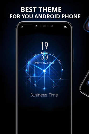Business Time black tech clock cool theme screenshot 1