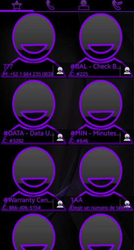 THEME SWIPE DIALER SPETRA PURPLE GLASS screenshot 3