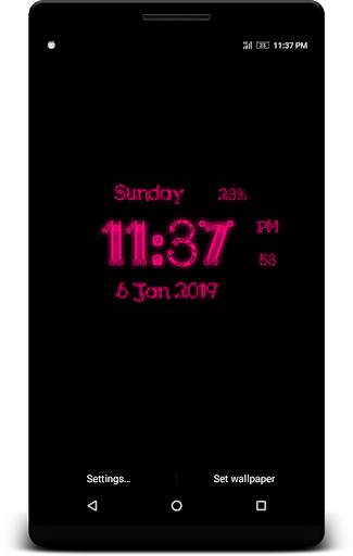 Digital Clock Live Wallpaper screenshot 5