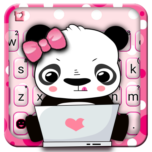 Pink Panda Tema Papan Kekunci icon