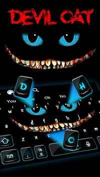 Black Devil Cat Smile Keyboard Theme screenshot 4