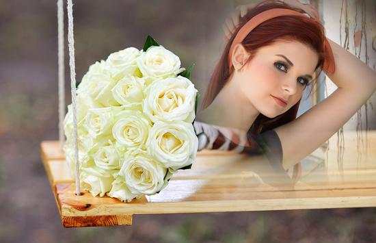 White Rose Photo Frame screenshot 1