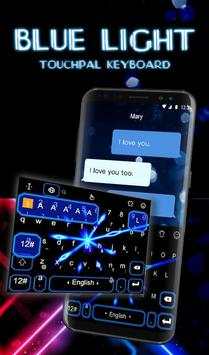 Live 3D Animated Blue Light Keyboard Theme screenshot 5