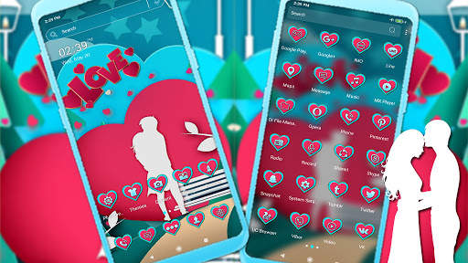 Couple Love Launcher Theme screenshot 1