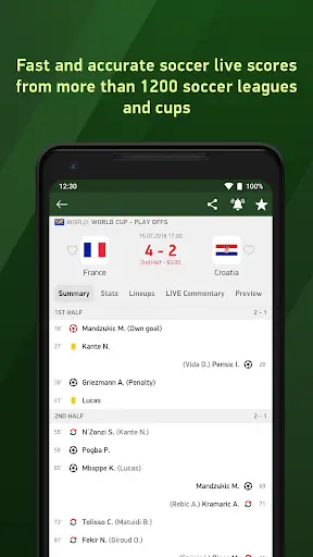 Soccer 24 - soccer live scores screenshot 1