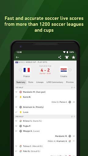 Soccer 24 - soccer live scores screenshot 1