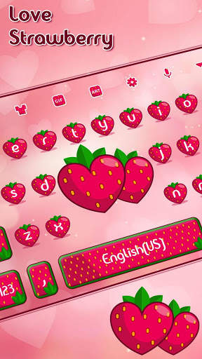 Love Strawberry Keyboard - Fruit Keyboard screenshot 1