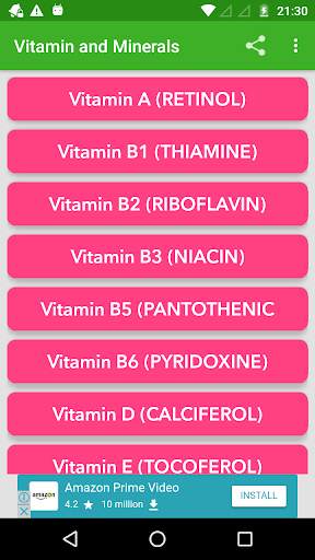 Vitamin and Minerals : Guide screenshot 2