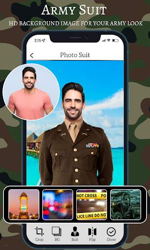 Army Uniform Photo Suit Editor screenshot 2
