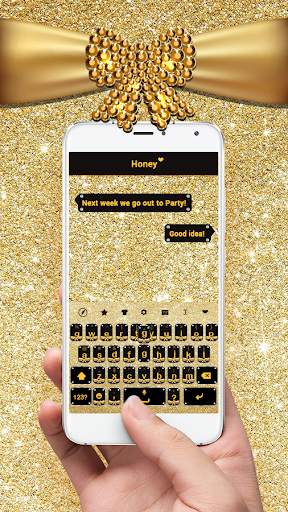 Gold Diamond Keyboard Theme screenshot 3