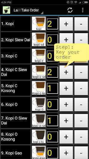 Coffee (Kopi) Order screenshot 2