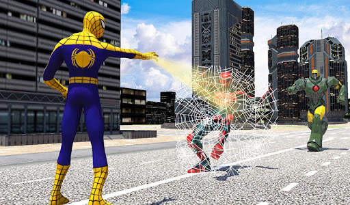 Flying spider crime city rescue game screenshot 2