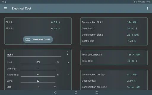 Electrical Cost screenshot 7