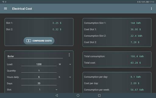 Electrical Cost screenshot 7