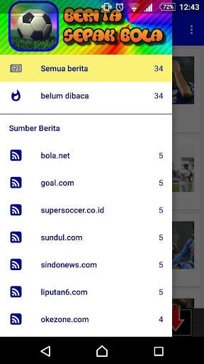 berita sepak bola screenshot 1