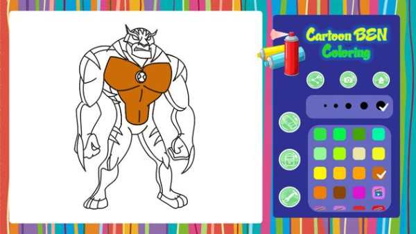 Cartoon Ben 10  - Free Coloring Book screenshot 3