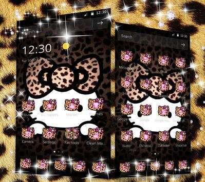 Yellow Leopard Kitty Diamond Themes screenshot 4