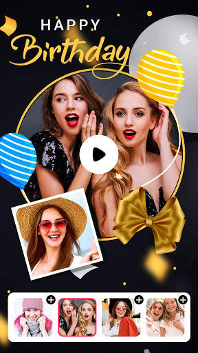 Birthday video maker with song : happy birthday screenshot 1