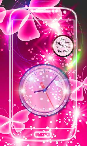 Butterfly Clock live wallpaper screenshot 5