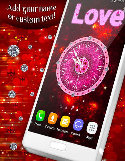 Diamond Clock Wallpaper 💎 Glitter Live Wallpapers screenshot 2