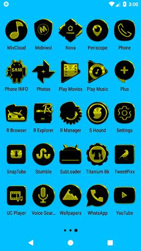 Black and Yellow Icon Pack screenshot 4