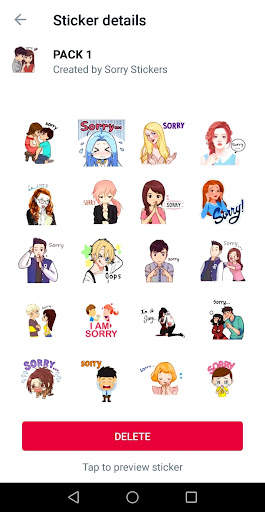 Sorry Stickers for Whatsapp screenshot 1