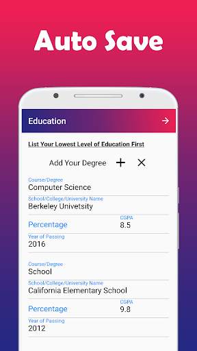 Resume Builder CV Maker App screenshot 5