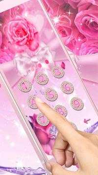 Tema Pink Rose Shining Flower screenshot 3