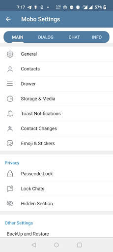 Mobogram Messenger 2021 - Original screenshot 2