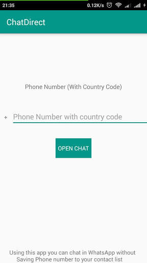 ChatDirect - Direct Chat to Whatsapp screenshot 1