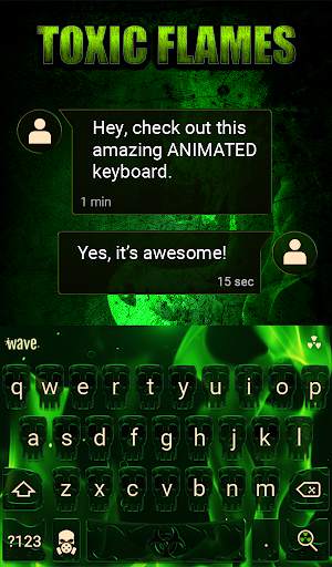 Toxic Flames Animated Keyboard   Live Wallpaper screenshot 3