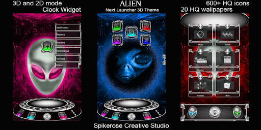 Alien 3D Next Launcher theme screenshot 3