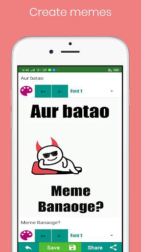 Aur Batao Meme Maker - Generat screenshot 2