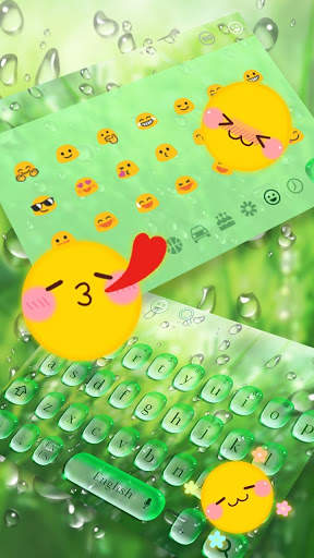 Green Water Drop Keyboard screenshot 3
