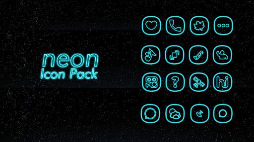 Neon icon pack ligth Blue theme  top to 2019 screenshot 4