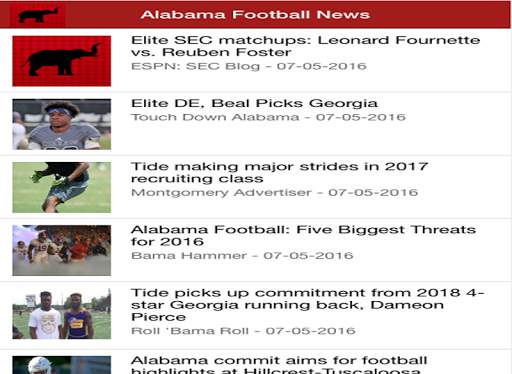 Alabama Football News screenshot 2