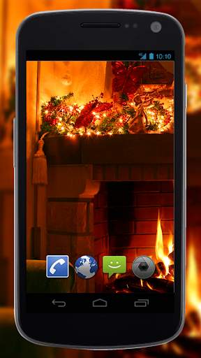 4K Xmas Fireplace Video Live Wallpaper screenshot 3