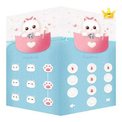 AppLock Live Theme Winking Kitty – Paid Theme 1.0