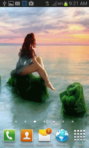 Lonely Ocean Girl LWP screenshot 2