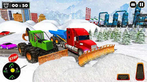 Snow Road Crane Simulator 3D screenshot 2